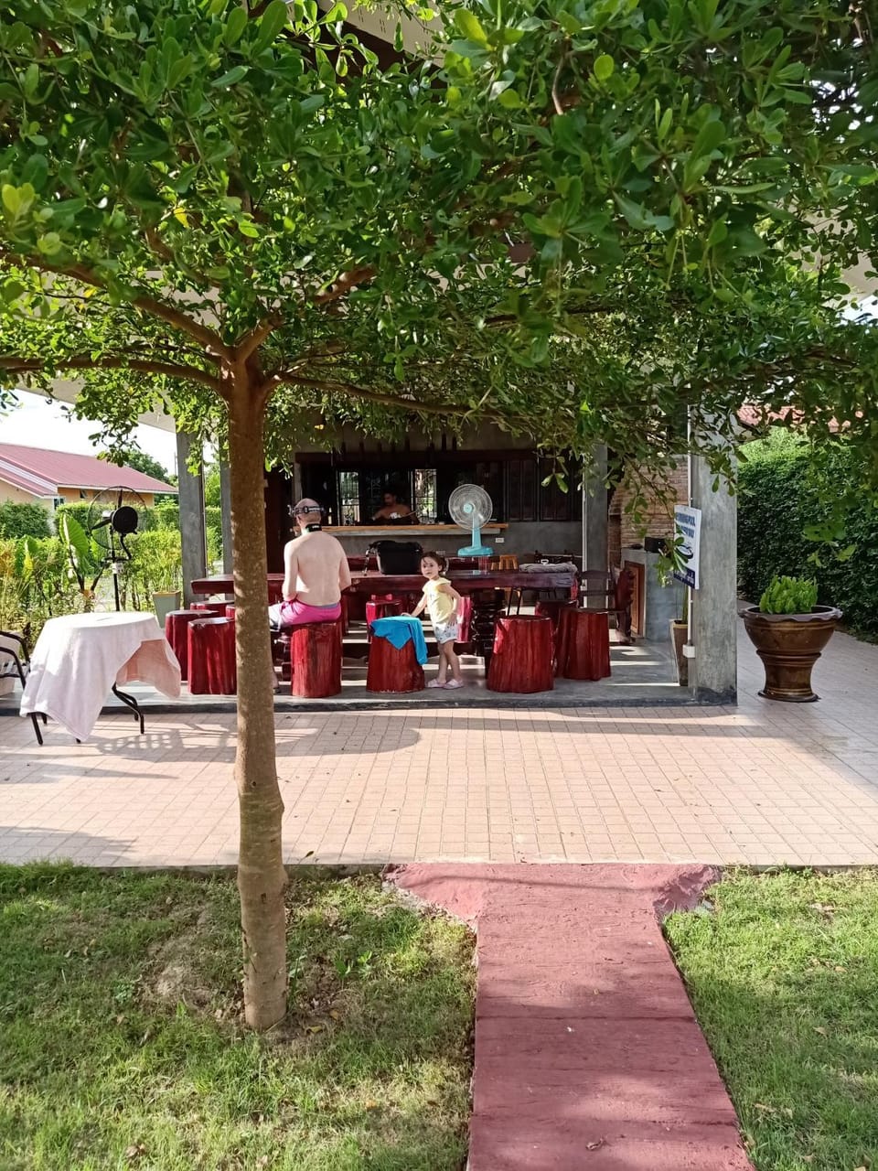 Patio, Day, People, Garden, Guests