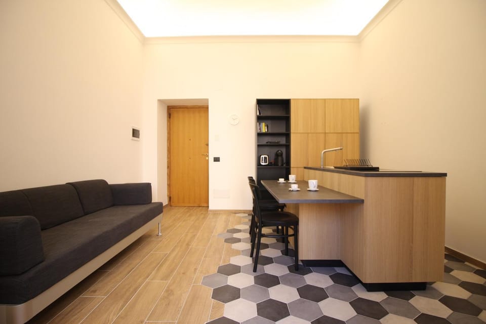 Kitchen or kitchenette, Living room, Dining area