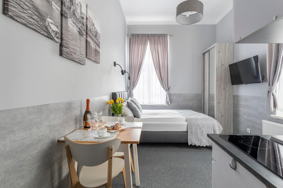 Bed, TV and multimedia, Kitchen or kitchenette, Photo of the whole room, towels