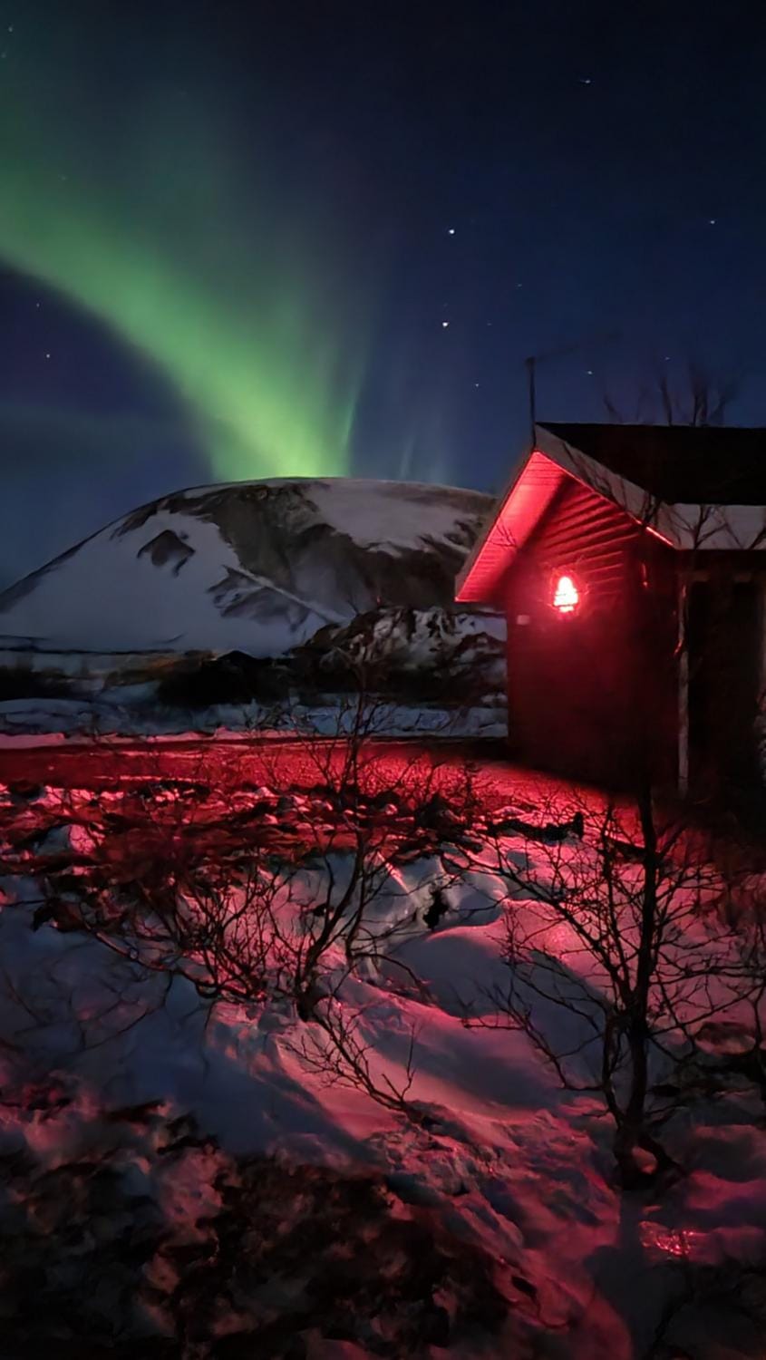 Night, Natural landscape, Winter