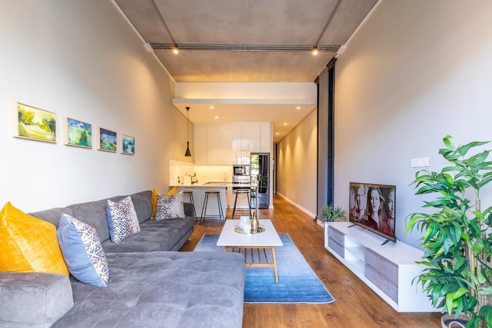 Living room, kitchen