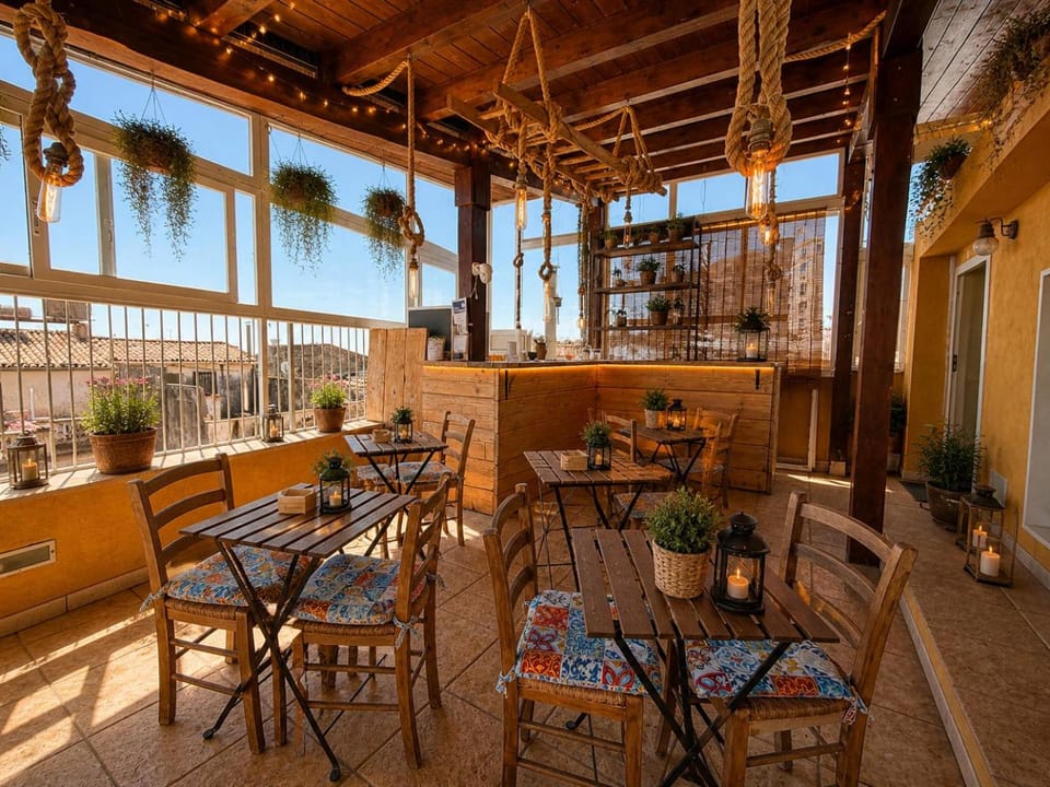 Patio, Restaurant/places to eat, Day, View (from property/room), Balcony/Terrace, Living room, Banquet/Function facilities, Seating area, Dining area