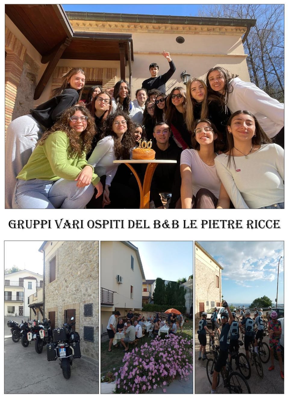Ski School, Hiking, Cycling, group of guests