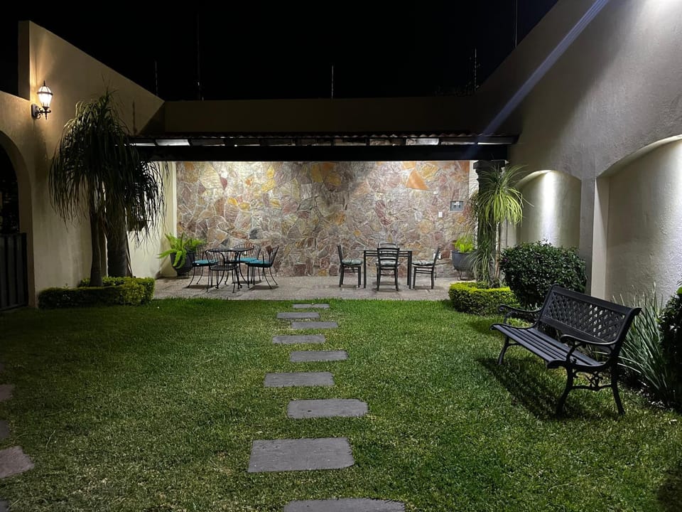Night, Garden, Seating area, Garden view
