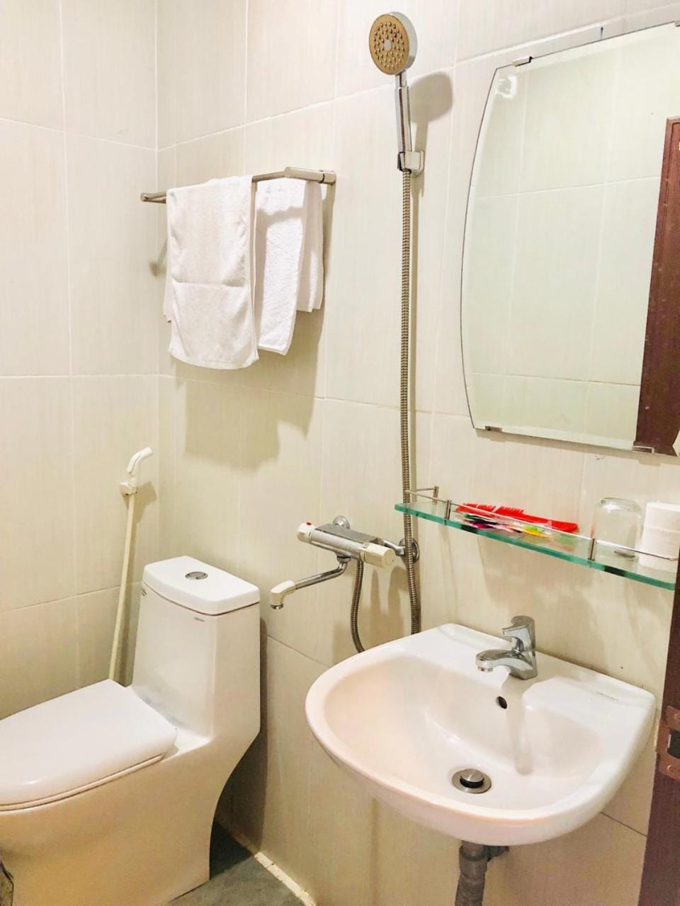 Shower, Toilet, Bathroom, towels