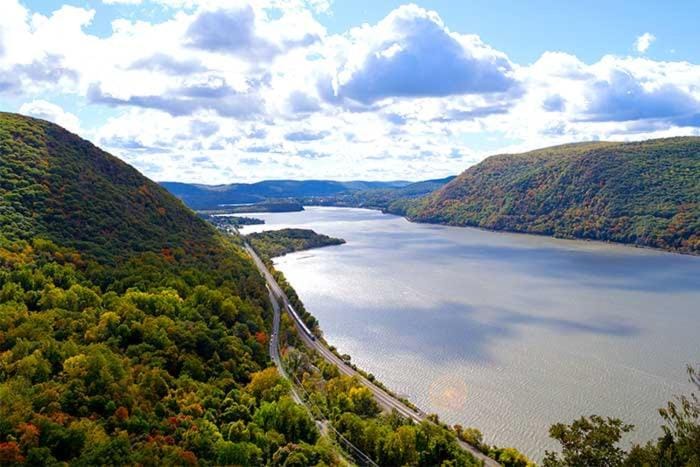 Nearby landmark, Natural landscape, Mountain view, River view