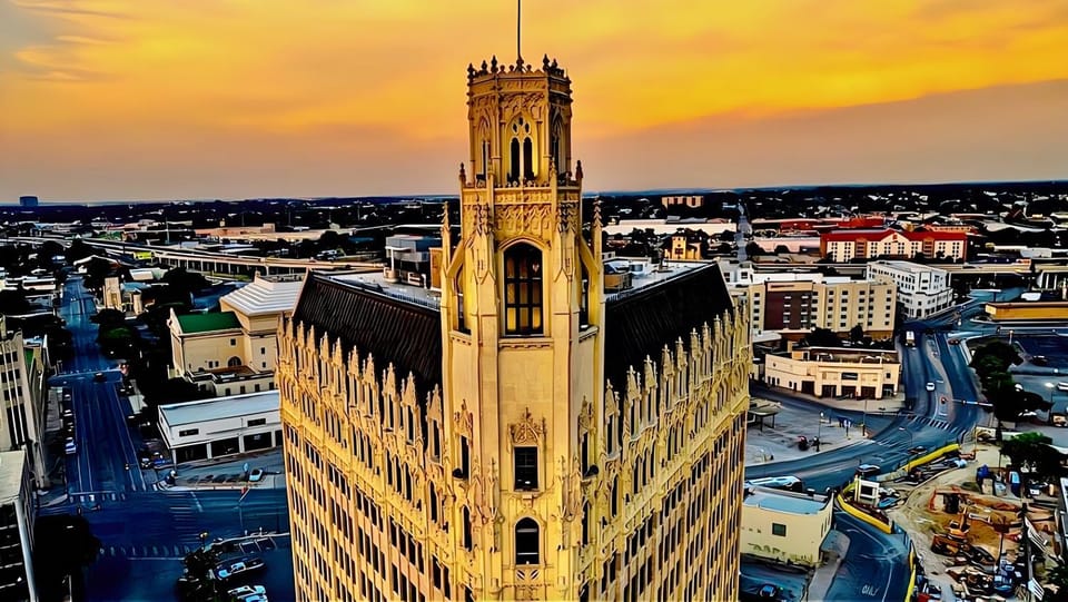 Bird's eye view, City view, Location, Sunset