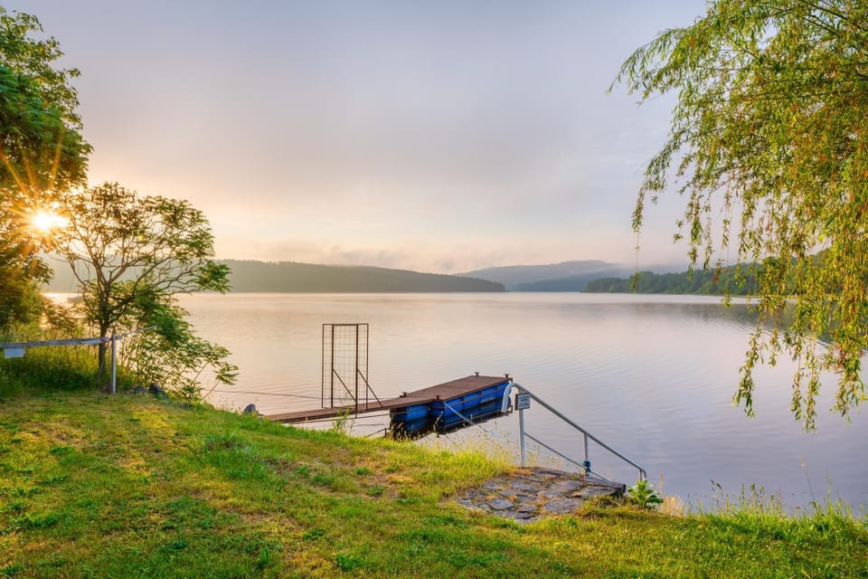 Natural landscape, Lake view, Sunset
