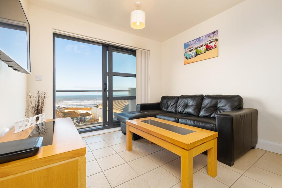 Living room, Seating area, Sea view