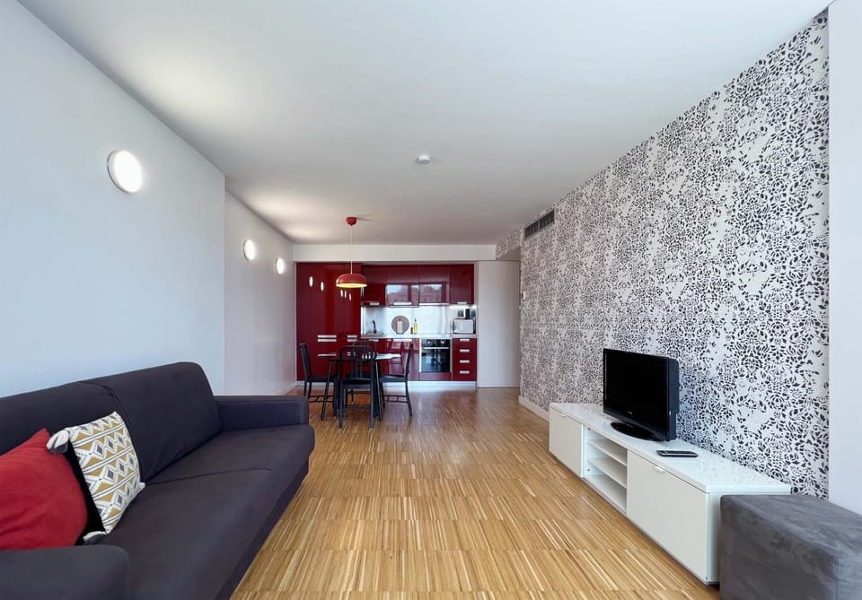 Kitchen or kitchenette, Living room, Seating area