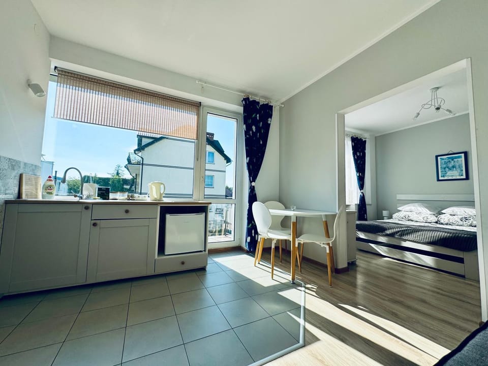 Balcony/Terrace, Kitchen or kitchenette, Photo of the whole room, Dining area