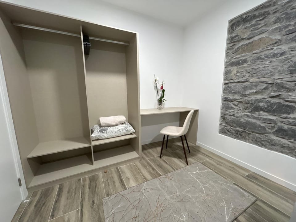 Seating area, wardrobe