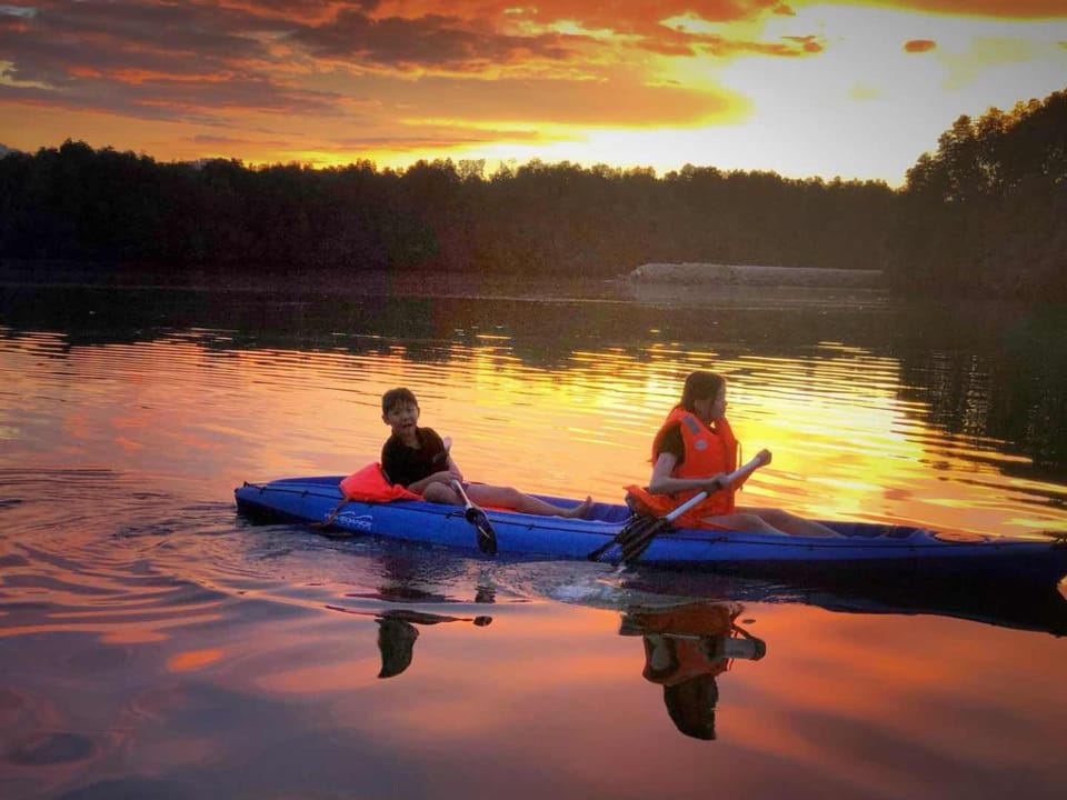 Canoeing, Sunset