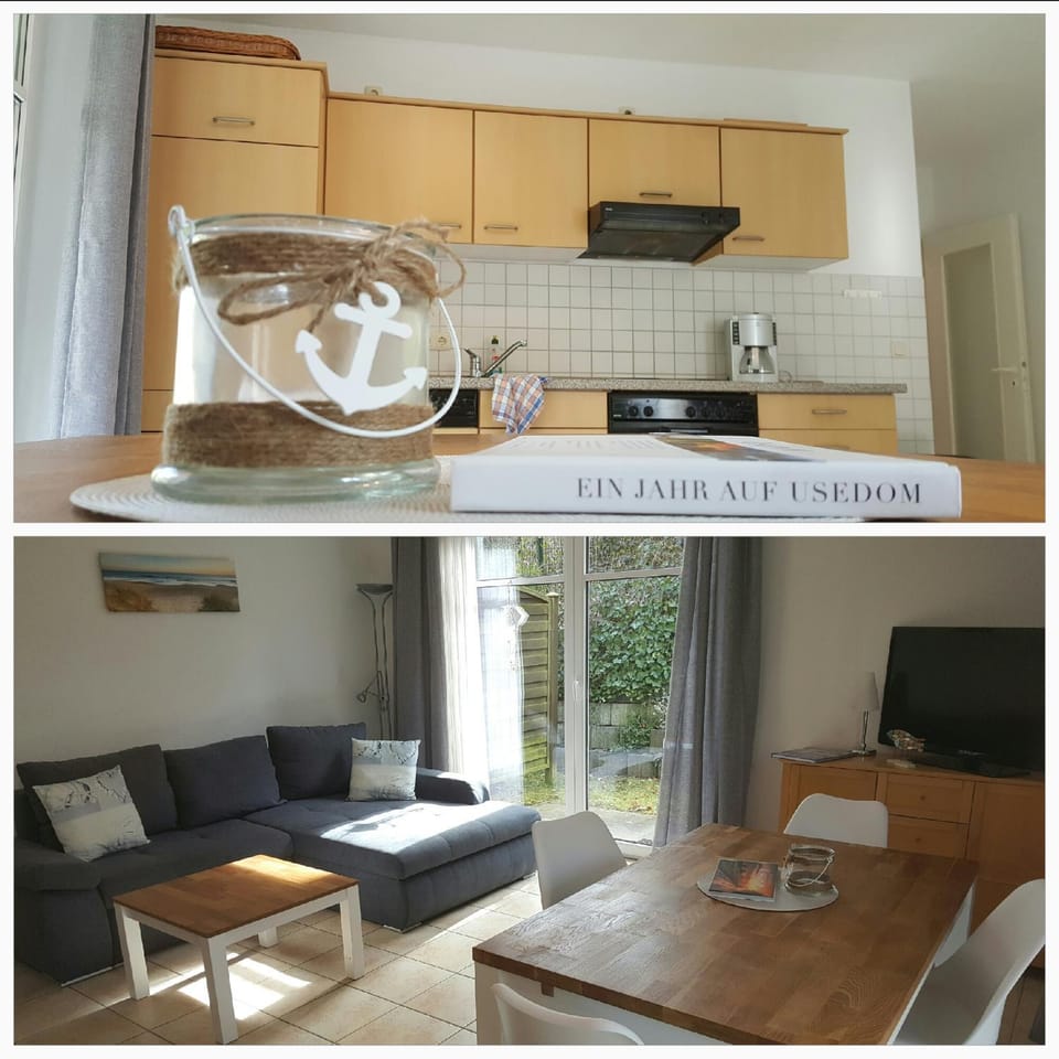 Kitchen or kitchenette, Living room, Seating area