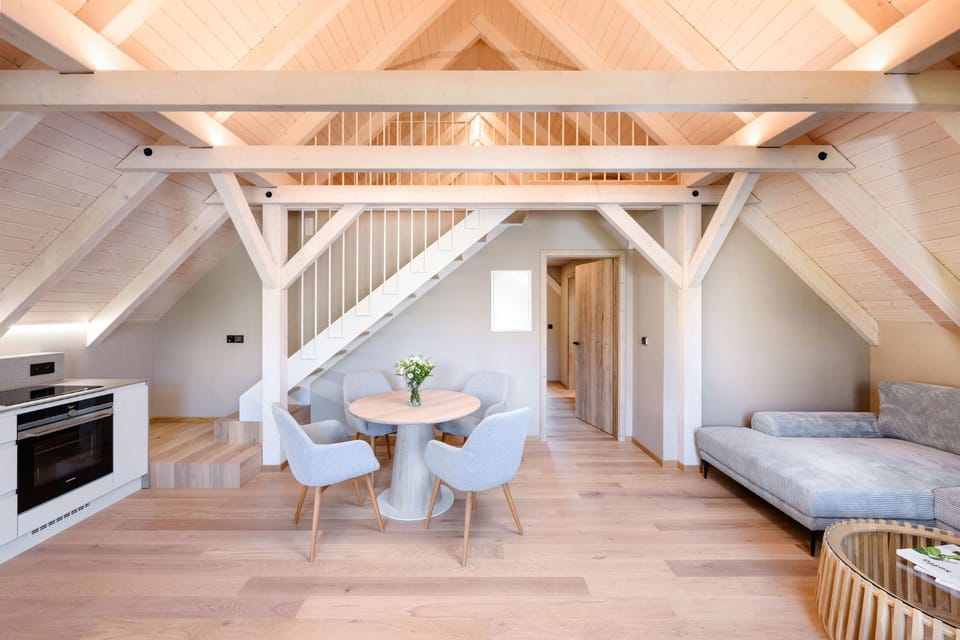 Kitchen or kitchenette, Living room, Photo of the whole room, Seating area, Dining area