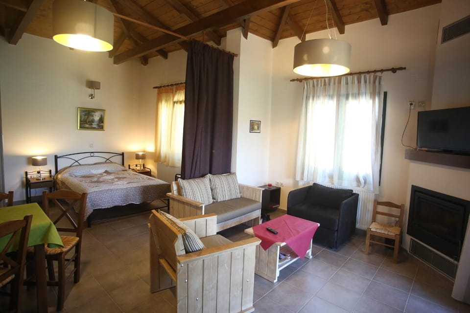 Bed, Seating area, flat iron