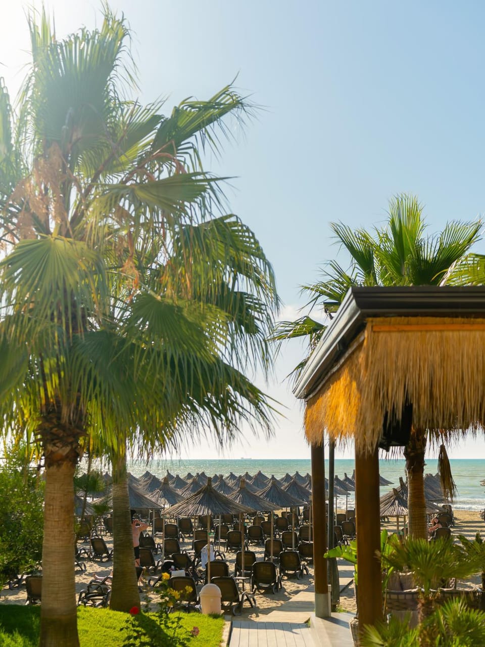Beach, Sea view, sunbed