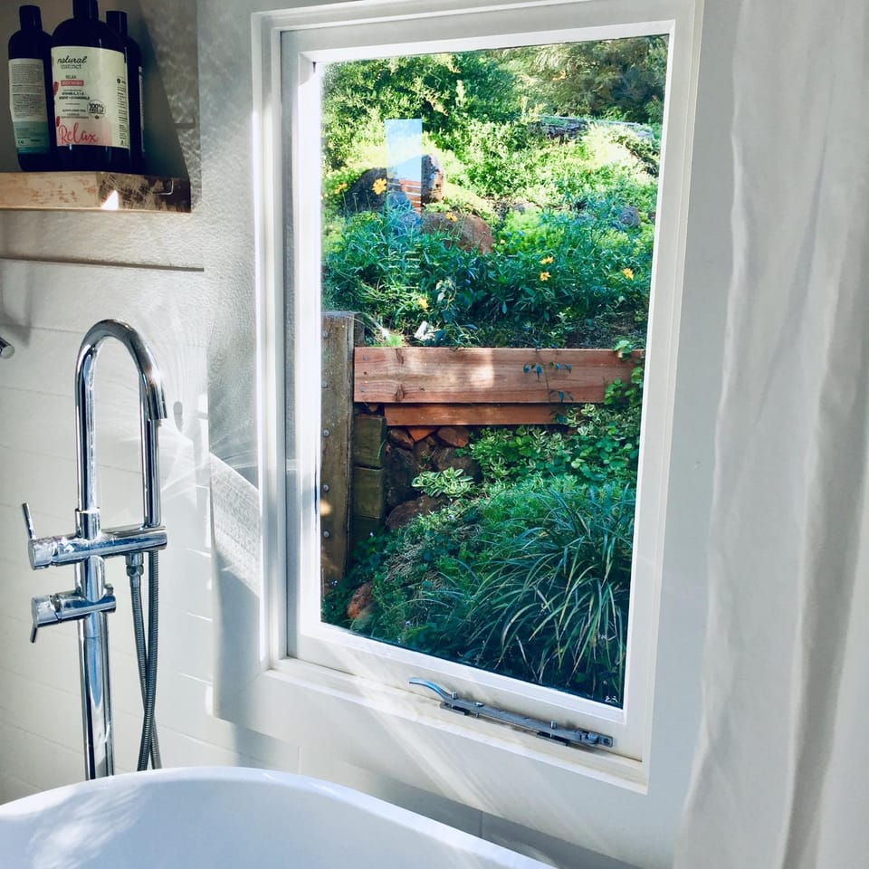 Bathroom, Garden view, Bath