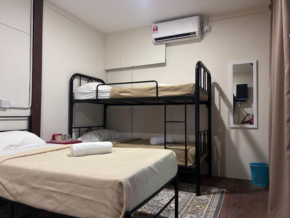 Bed, Bedroom, bunk bed, air conditioner