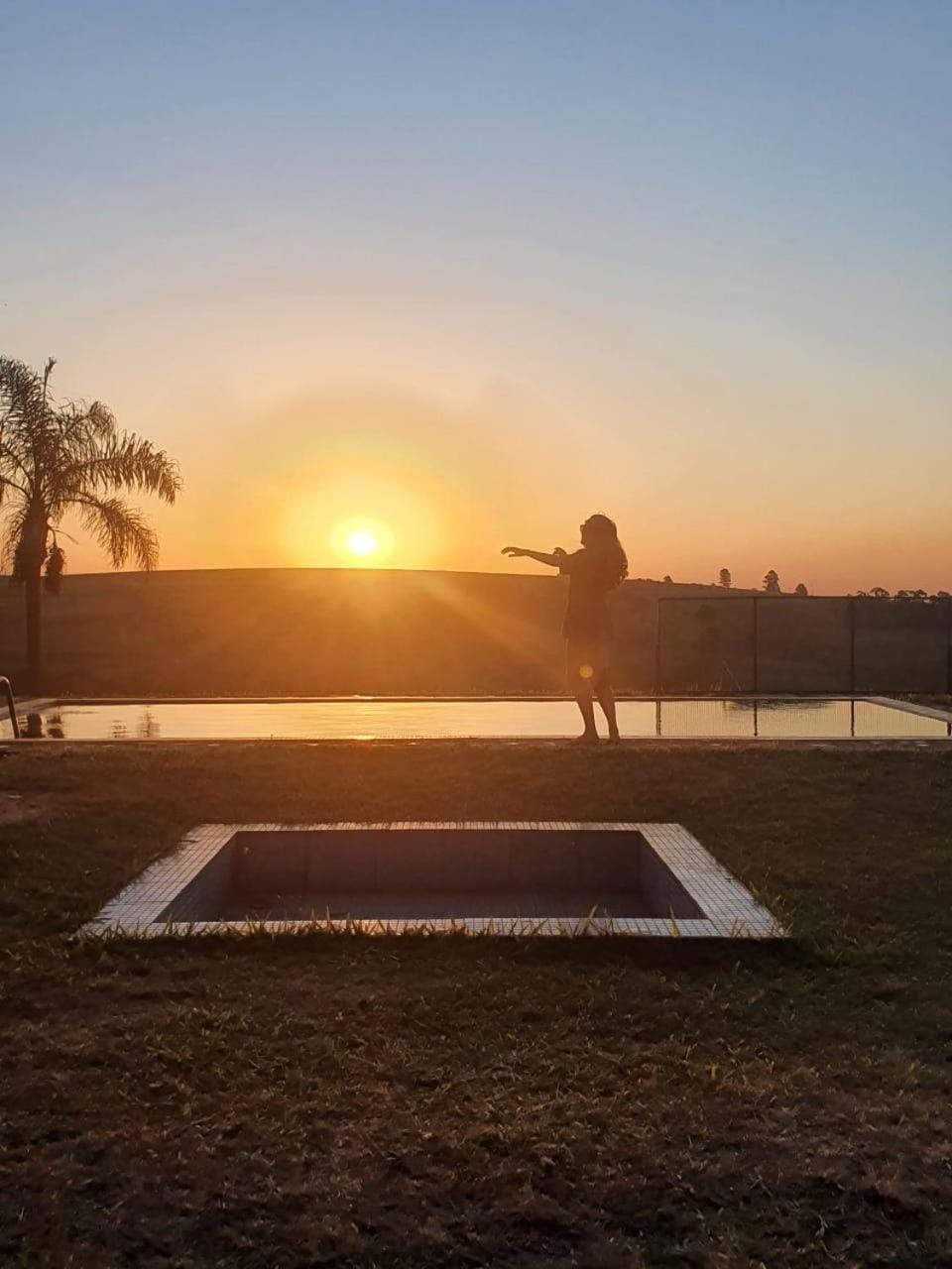 Nearby landmark, Natural landscape, Swimming pool, Sunset