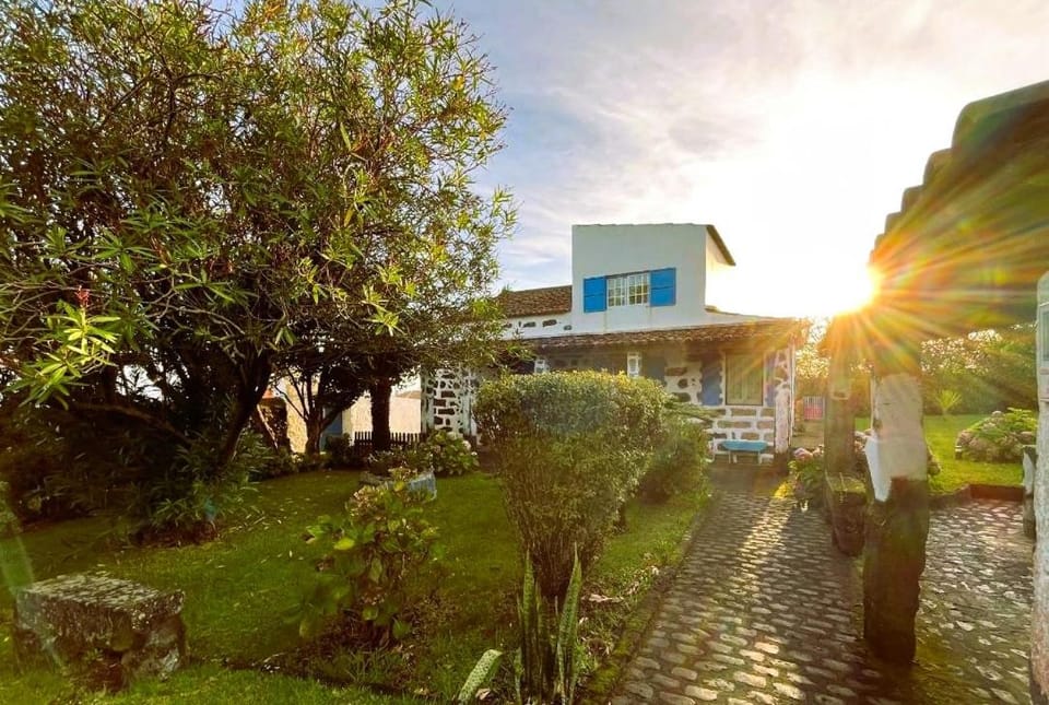 Property building, Patio, Garden, Sunset