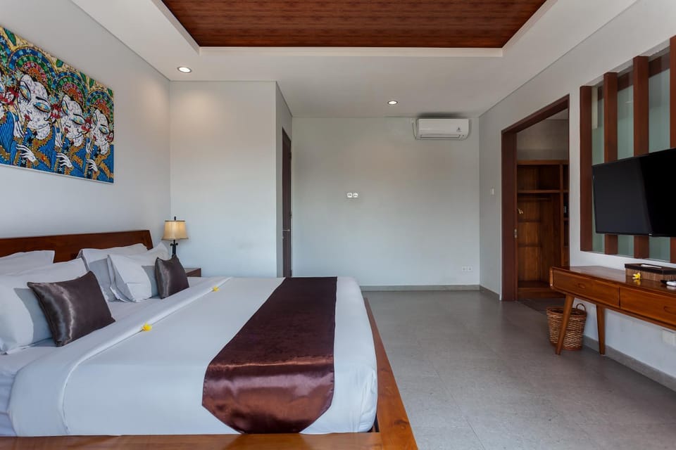 Bed, Photo of the whole room, Bedroom, air conditioner