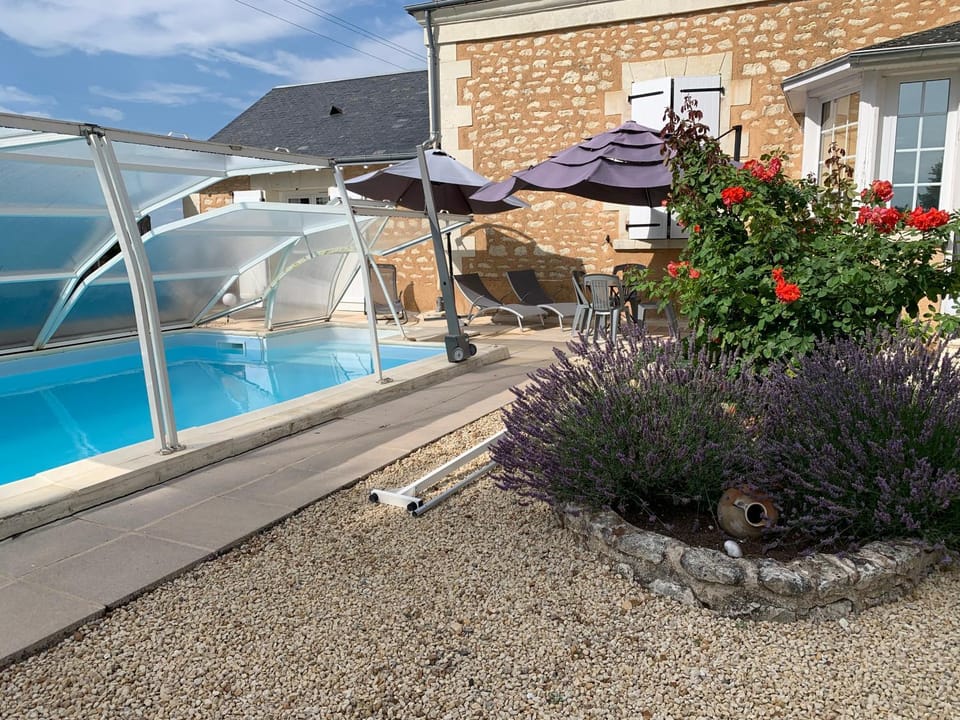 Patio, Spring, Garden, Pool view