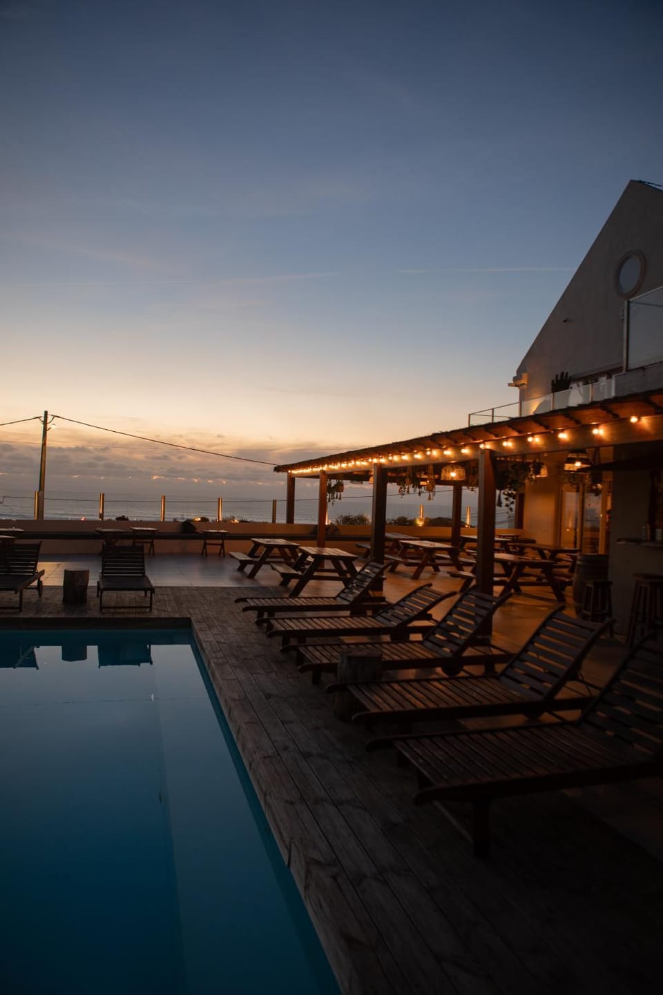 Pool view, Swimming pool, Sunset