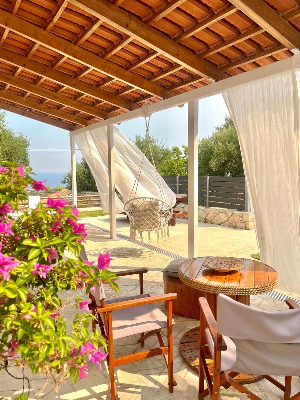 Patio, Natural landscape, Seating area, Garden view