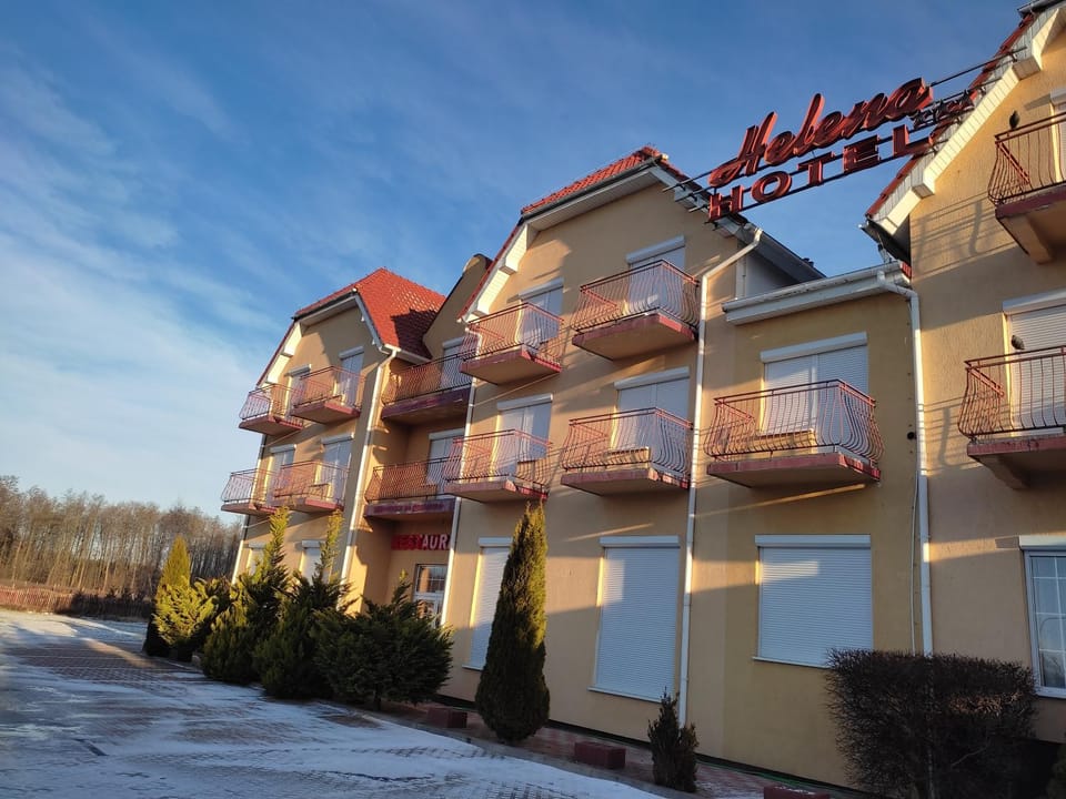 Property building, Winter, Sunset
