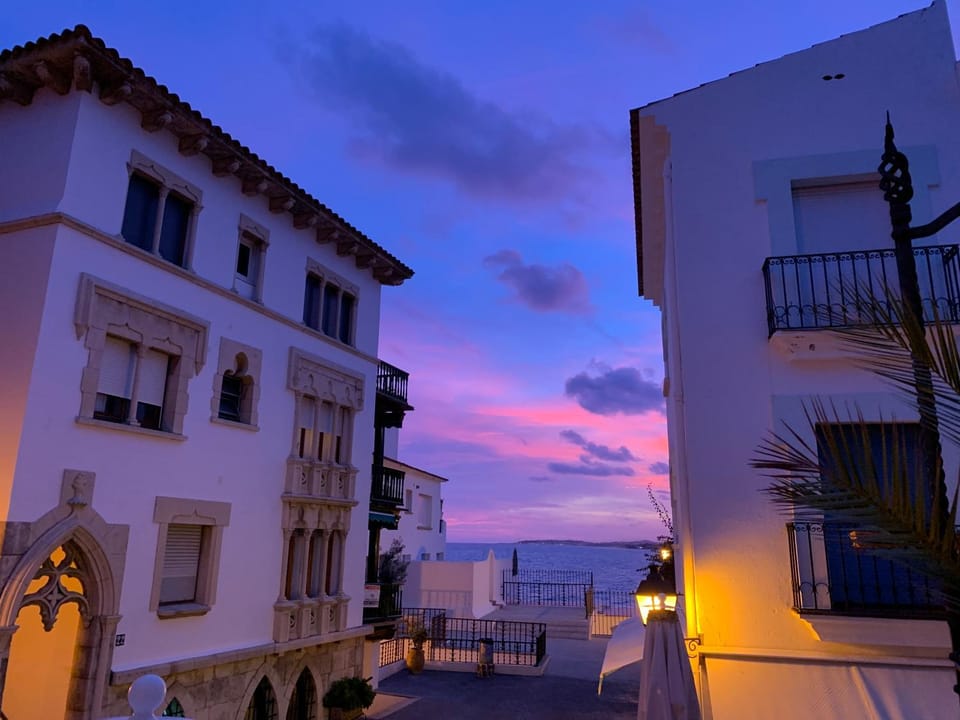 Sea view, Street view, Sunset