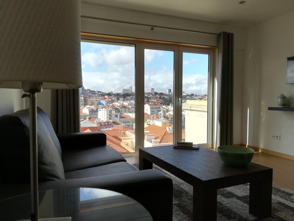 Living room, Seating area, City view