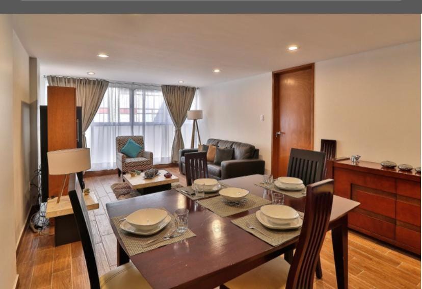 Living room, Seating area, Dining area