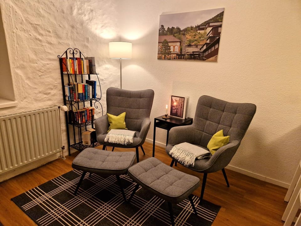 Library, Living room, Seating area