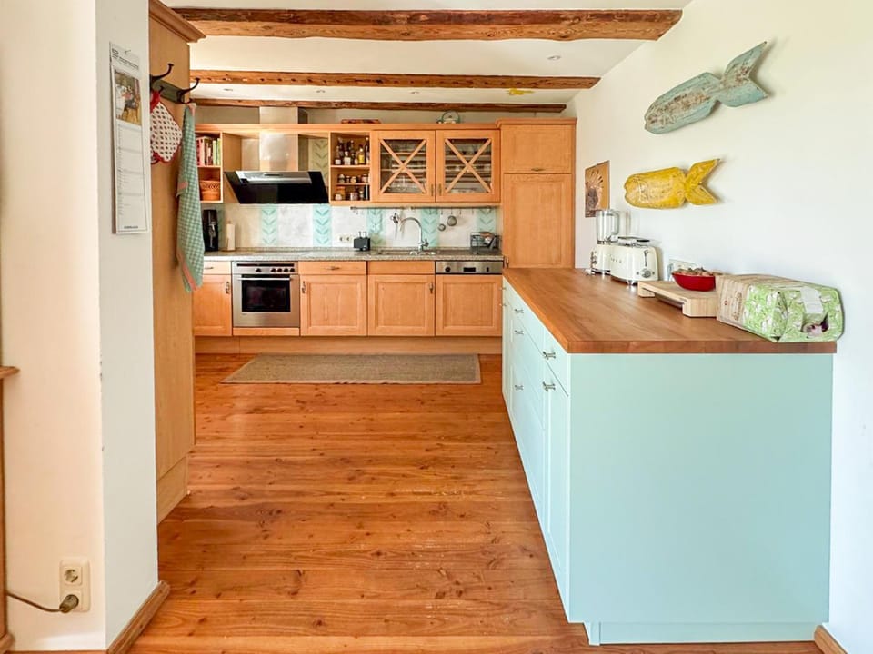 Kitchen or kitchenette, dishwasher, stove, toaster, kitchen