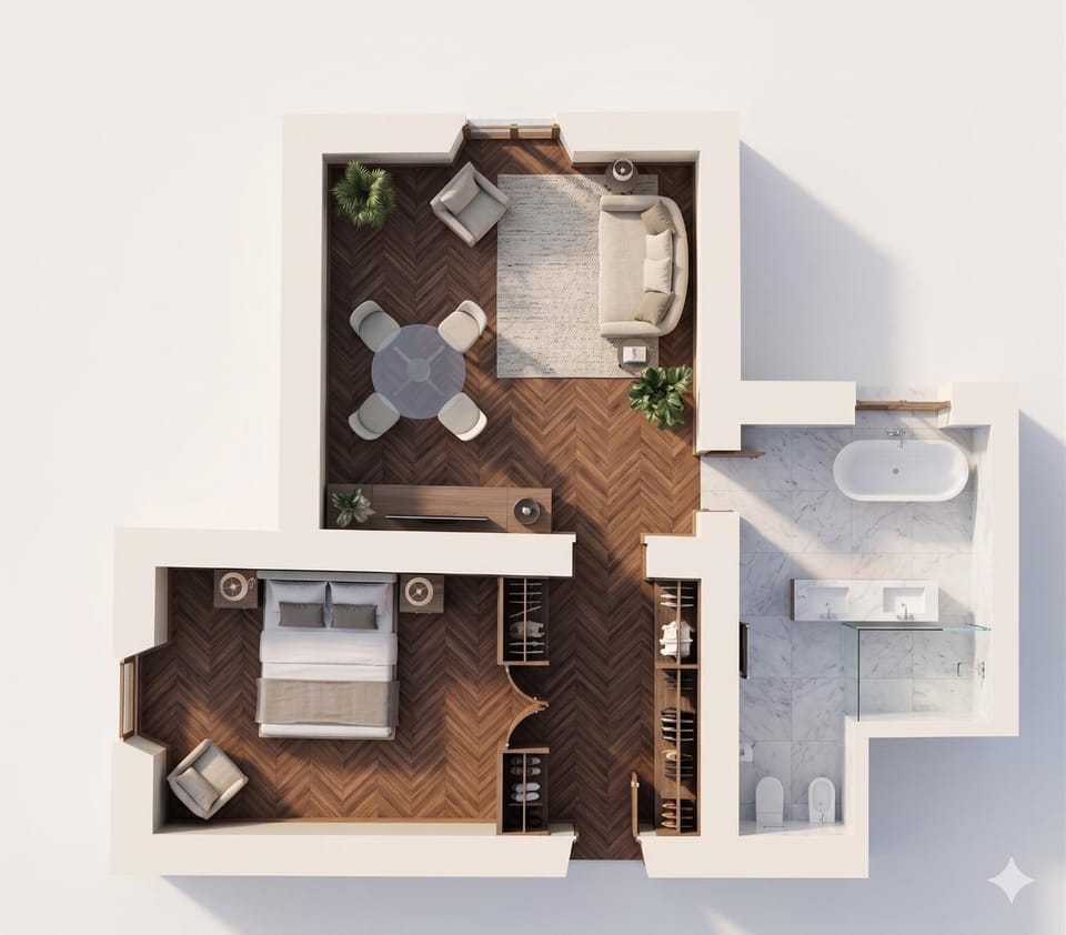 Floor plan, City view
