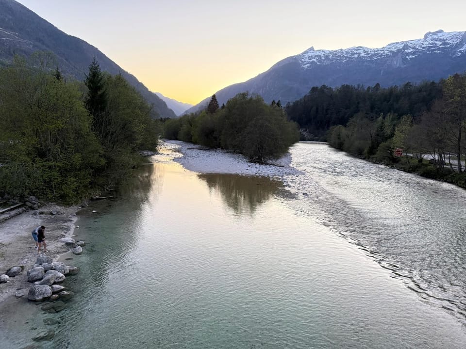 Natural landscape, River view, Sunset