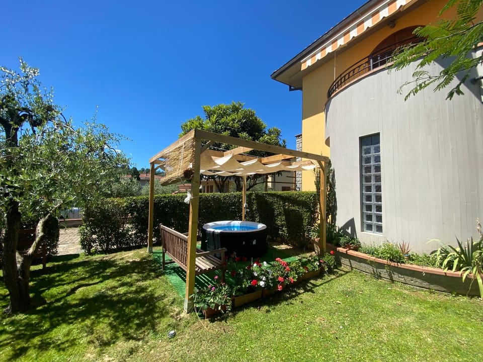 Patio, Garden, Swimming pool