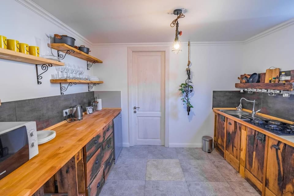 Kitchen or kitchenette, dishwasher, minibar, stove