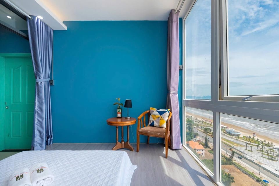 Bed, View (from property/room), Seating area, Beach, Beach, Bedroom