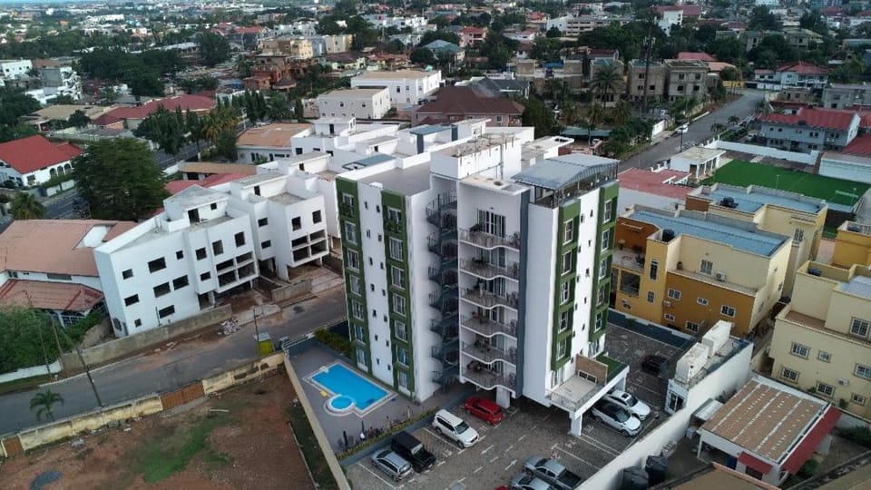 Property building, Neighbourhood, Bird's eye view, City view, Street view, Parking