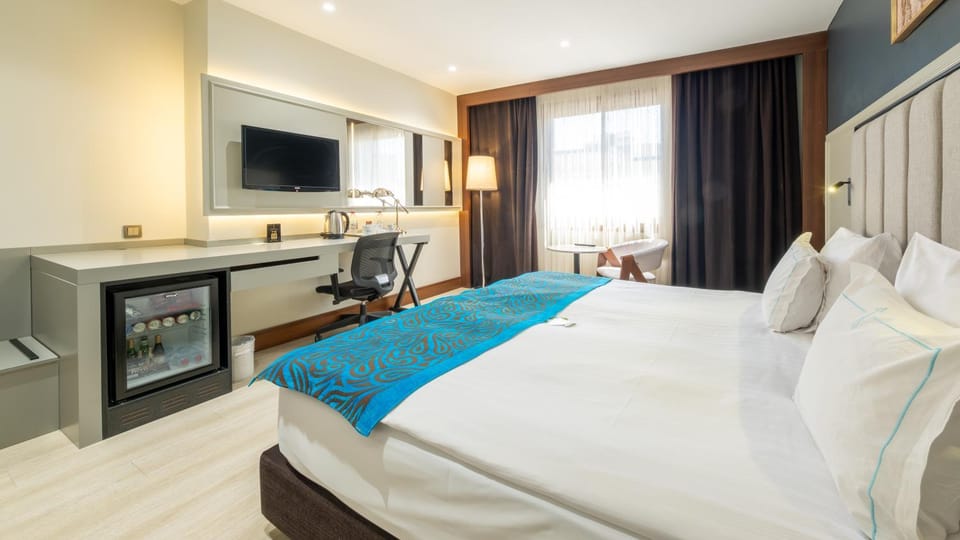 Bed, TV and multimedia, Photo of the whole room, minibar
