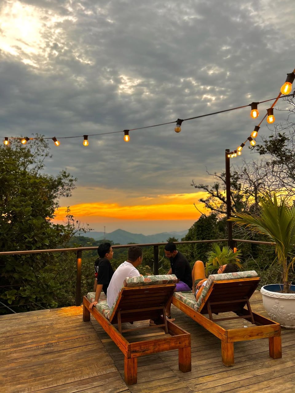 View (from property/room), Balcony/Terrace, Sunset, sunbed