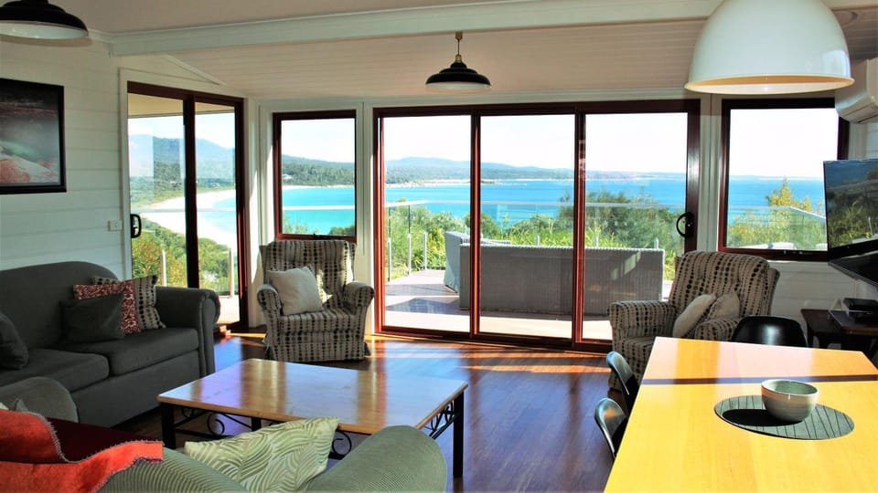 Living room, Seating area, Sea view