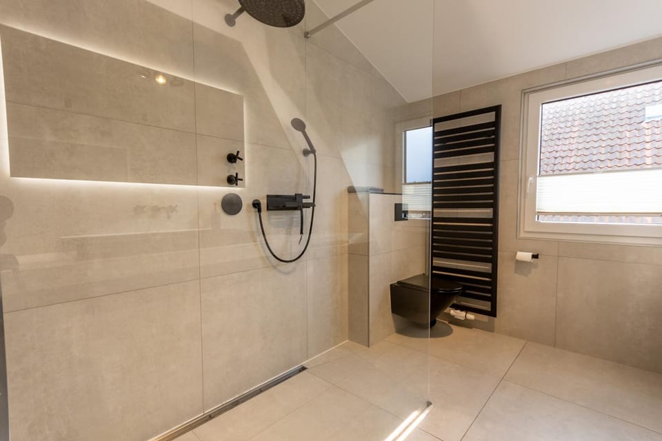 Shower, Toilet, towels