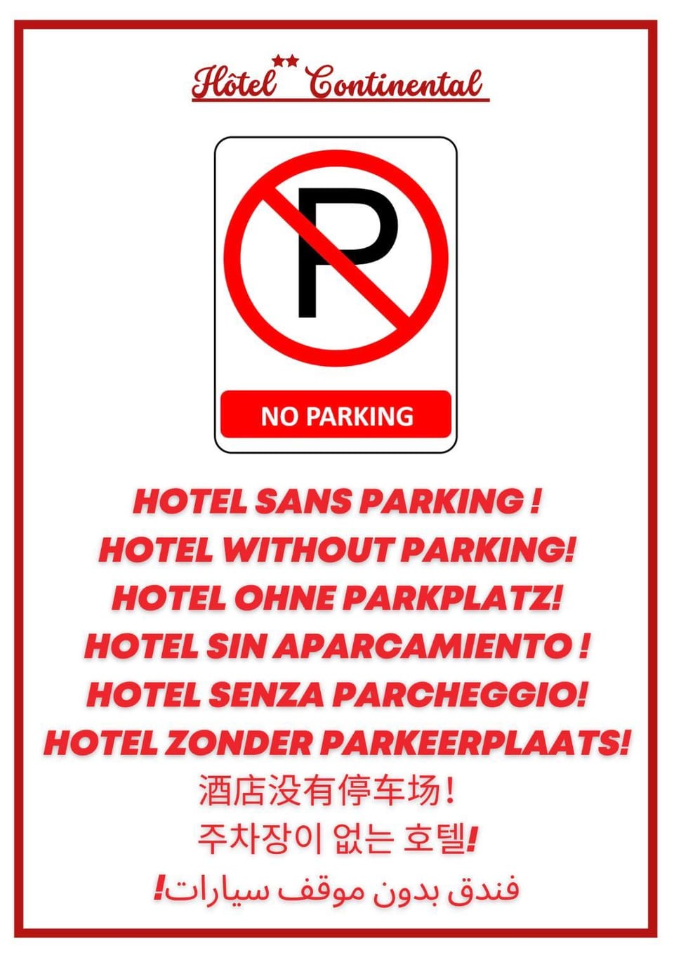 Text overlay, Parking