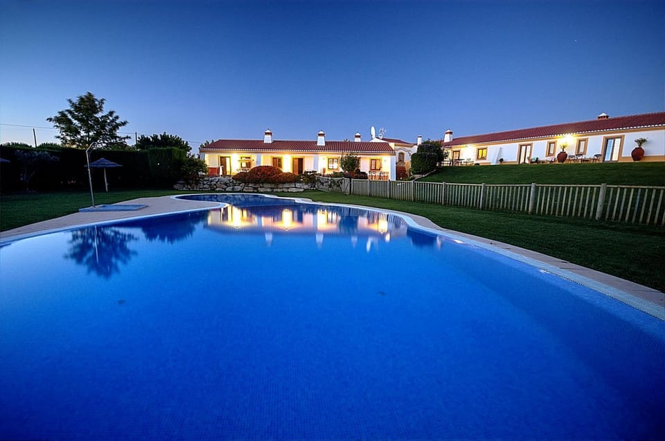 Night, Garden, Swimming pool