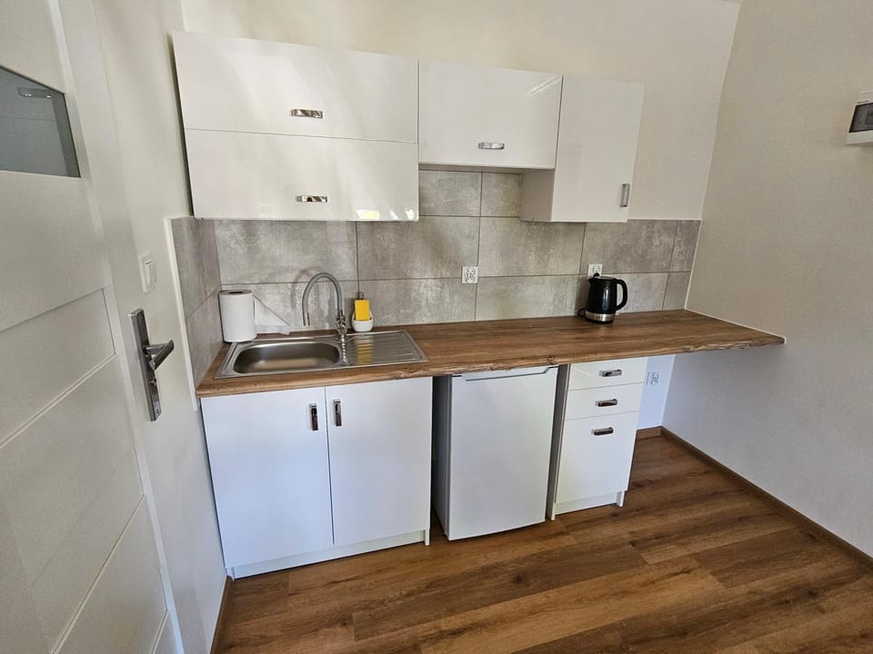 Kitchen or kitchenette, oven, stove