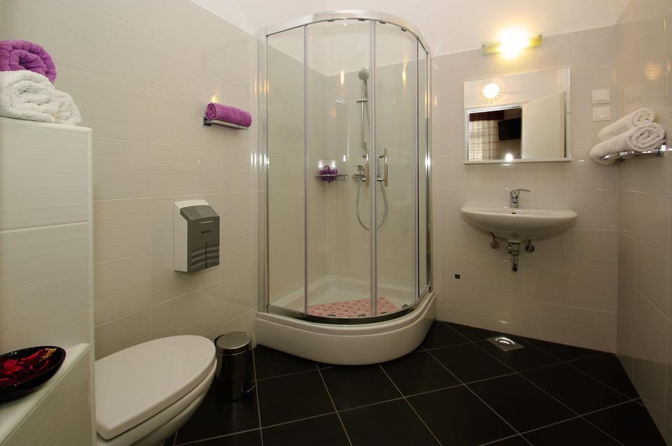 Shower, Toilet, Bathroom, towels