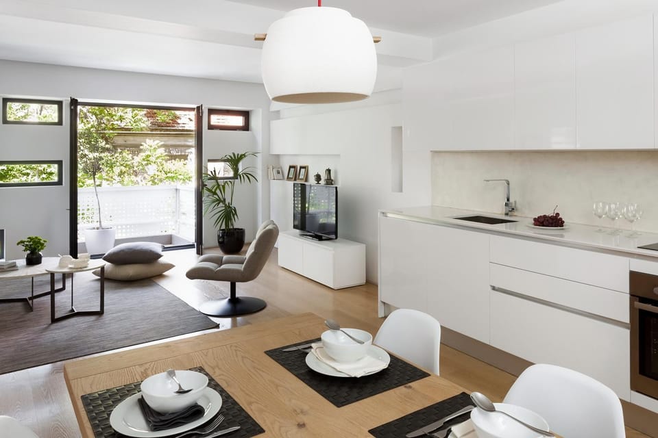 TV and multimedia, Balcony/Terrace, Kitchen or kitchenette, Living room, Photo of the whole room, Seating area, Dining area, On site